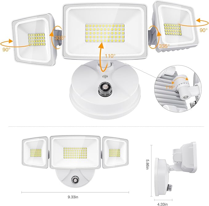 Onforu 70W LED Dusk to Dawn Flood Lights, 7000LM White Exterior Security - Image 7