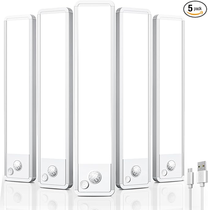 Under Cabinet Motion Sensor Lighting: 12 Inch Dimmable Rechargeable Lights by Vozuji