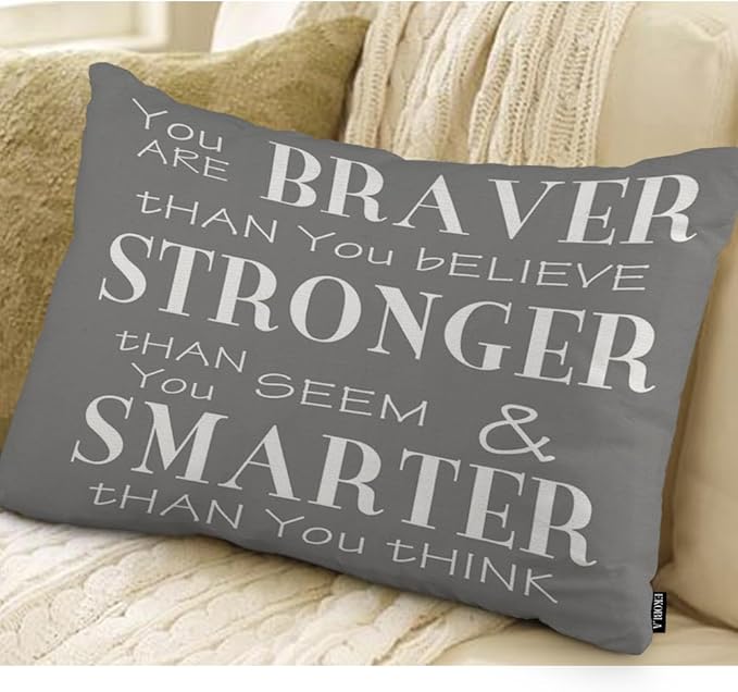 EKOBLA Decorative Pillow Cushion Covers Inspirational Life Quotes You are - Image 2