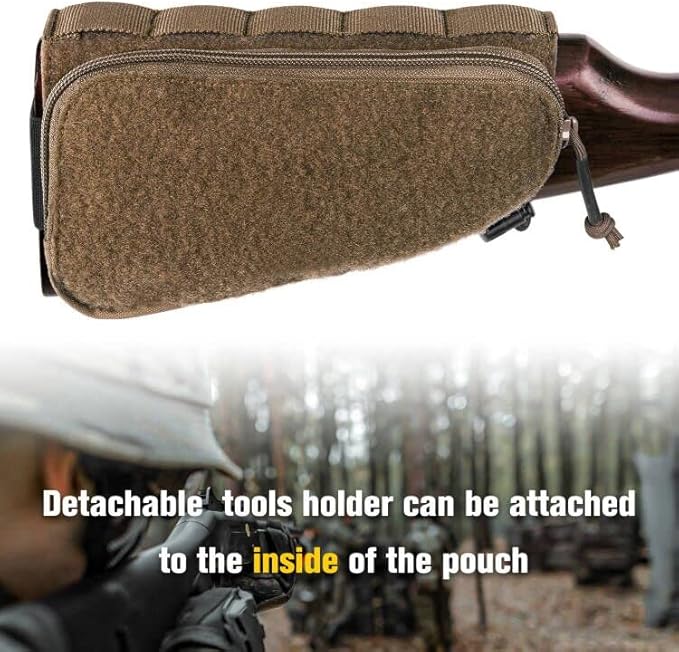 PETAC GEAR Tactical Buttstock Rifle Stock Pack/Adjustable Shell Holder Cheek - Image 3
