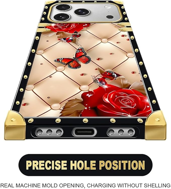 For iPhone 17 Pro Max Case Luxury Golden Decoration - Image 5