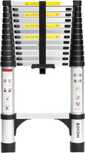 BOCOM 12.5 FT Aluminum Telescoping Ladder, Lightweight Multi-Purpose by BOCOM