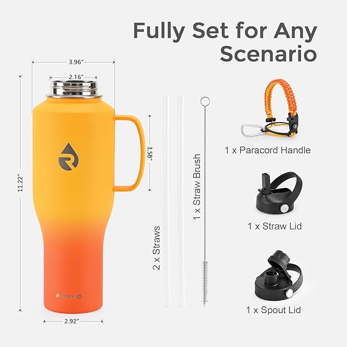 RAYMYLO Insulated Water Bottle 40oz, Stainless Steel Water Bottle - Image 7