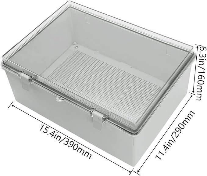 Zulkit Junction Box ABS Plastic Waterproof IP65 Electrical Boxes Hinged Shell - Image 2