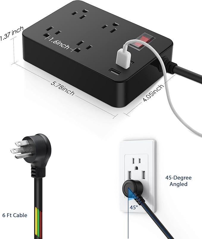 Outdoor Power Strip Weatherproof, Waterproof Surge Protector - Image 6