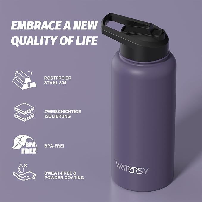 32oz Insulated Water Bottle, BPA Free&Leak Proof, Stainless Steel Water Flask - Image 9