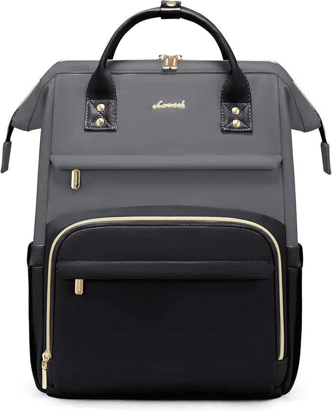 LOVEVOOK Leather Backpack for Women, 17 inch Leather Laptop Backpacks Women by LOVEVOOK