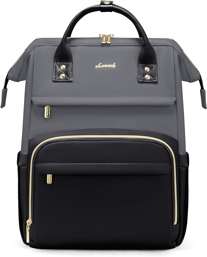 LOVEVOOK Leather Backpack for Women, 15.6 inch Leather Laptop Backpacks Women by LOVEVOOK