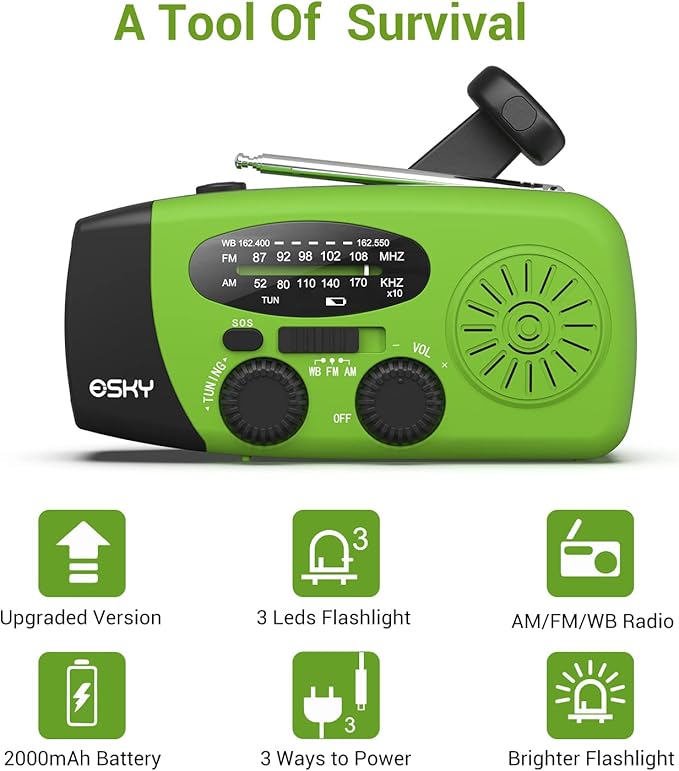 Esky Emergency Hand Crank Radio - Image 7