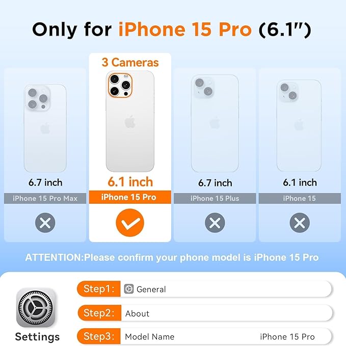 WIFORT Waterproof Phone Case for iPhone 15 Pro Teal | IP68 Underwater, Built-in - Image 3