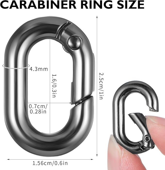 Small Carabiner, O-Ring Key Ring - Image 2