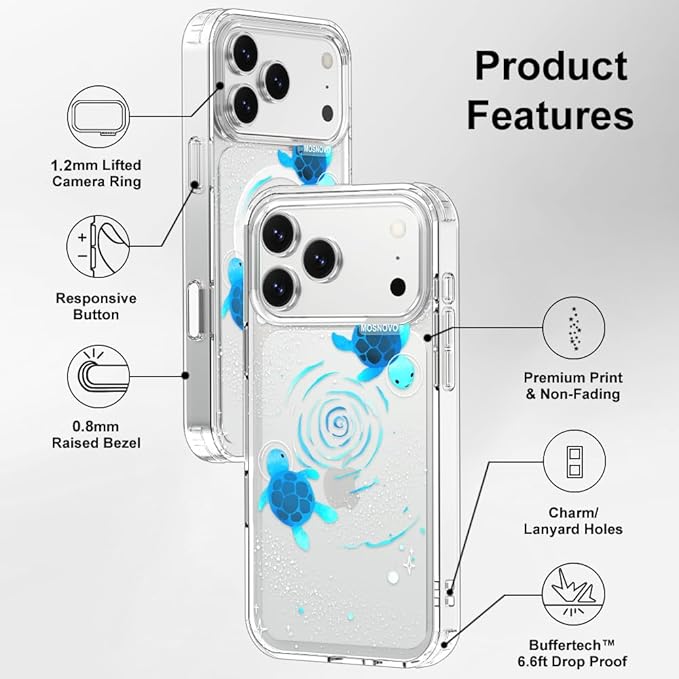 MOSNOVO for iPhone 17 Pro Max Case | Military Grade 6.6ft Drop Tested | Camera - Image 7