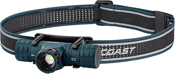 Coast XPH30R 1500 Lumen USB-C Rechargeable Dual Power Headlamp by Coast