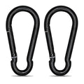Large Carabiner Clip Hook, 5.5 inch 2 pcs Black Heavy Duty Spring Snap Hook Key by KINLINK