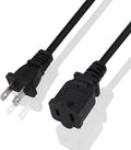 Short Extension Cord 1 FT, US Male/Female Power Cable by Yeatel