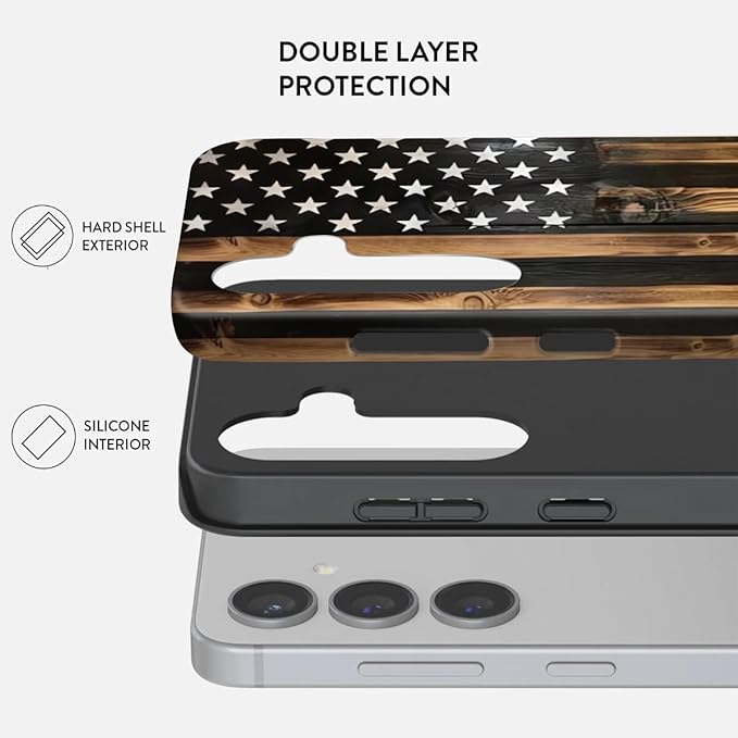 Compatible for Samsung Galaxy S25 Ultra 5G Case, Dual Layer Heavy Duty 2 in 1 - Image 2