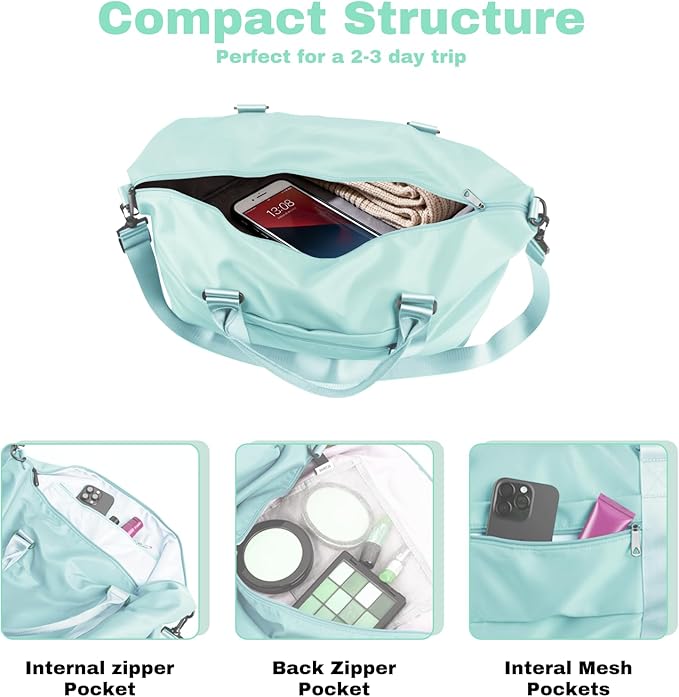 Weekender Duffel Bags for Women， Travel Totes Bag for Airplane Essentials - Image 5