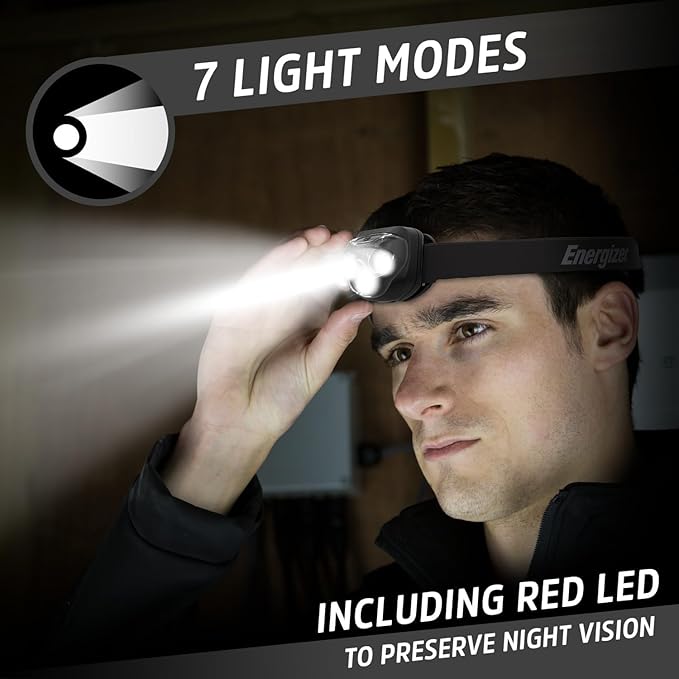 Energizer LED Headlamp PRO, IPX4 Water Resistant Headlamps, High-Performance - Image 3