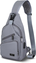 AMJ Crossbody Sling Bag Men Women, Casual Shoulder Backpack, Chest Daypack by AMJ