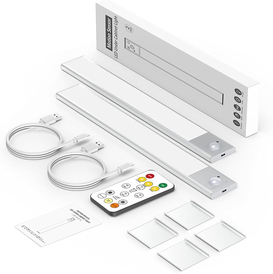 12" Ultra-Thin Under Cabinet Lighting Wireless, Aluminum Alloy Under Counter - Image 8