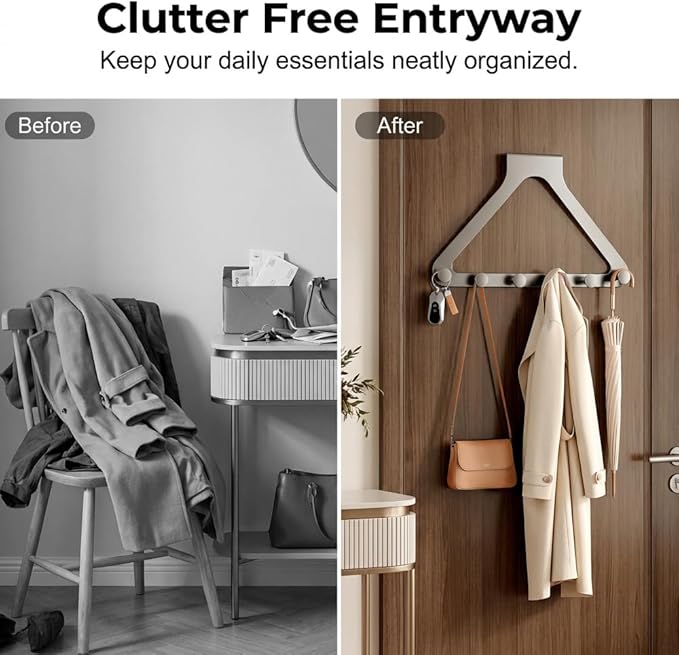 Over-The-Door Hanger Organizer, 2026 New Modern Over The Door Hanger Rack - Image 5