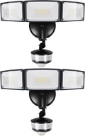 LUTEC 2 Pack 74W 8000 Lumen Motion Sensor Outdoor Lights, 5000K Daylight by LUTEC