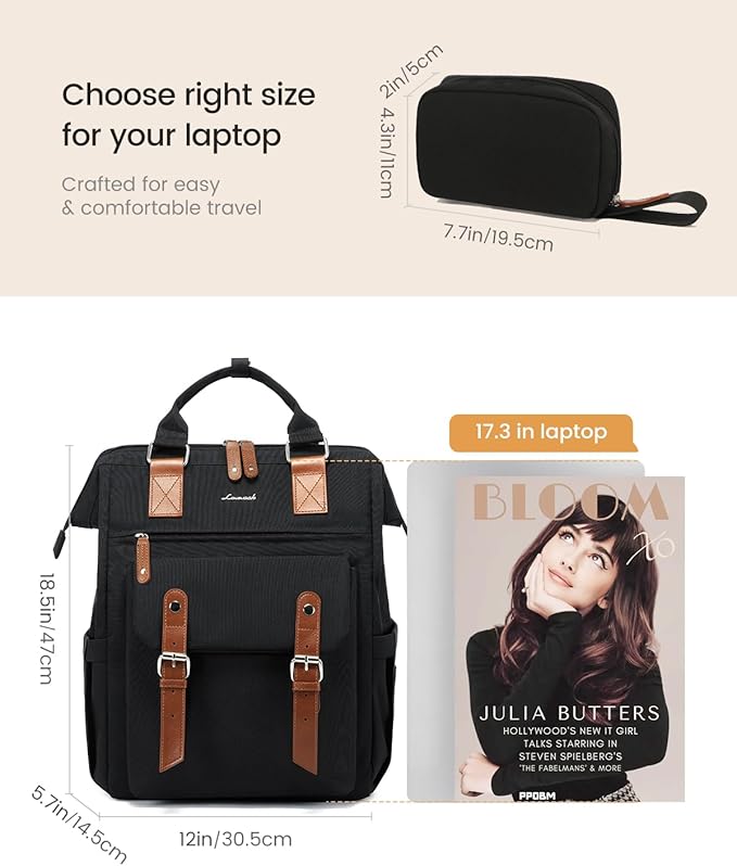 LOVEVOOK Laptop Backpack for Women Work Travel Backpack Business Commuter - Image 8