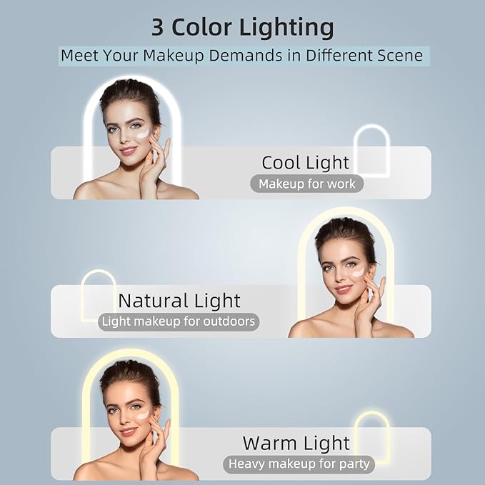 FUNTOUCH Rechargeable Travel Makeup Mirror - Image 4