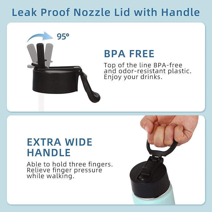 Volhoply 18oz Insulated Water Bottle Bulk 4 Pack, Kids Stainless Steel Water - Image 5