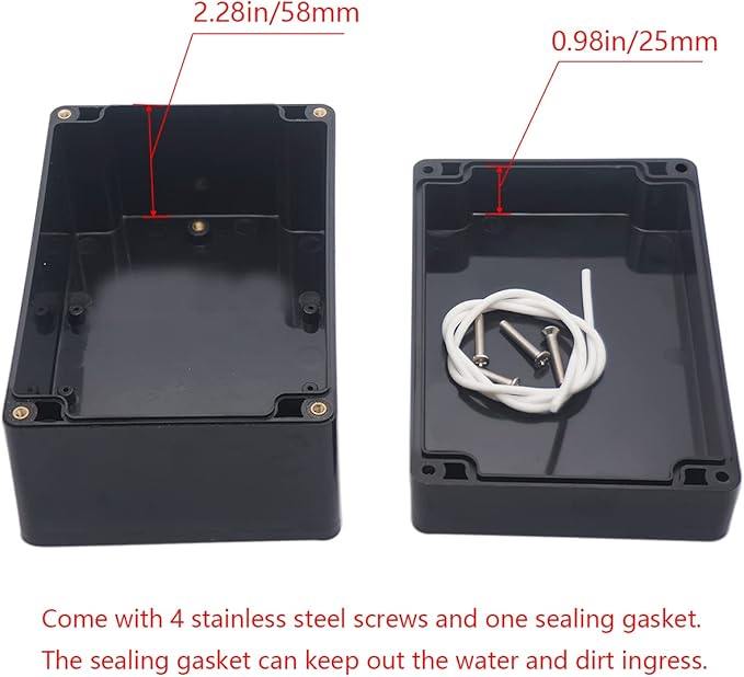 Project Box ABS Black Electrical Boxes IP65 Outdoor Waterproof Box Electronic - Image 5