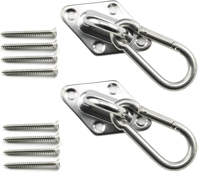 heyous 2 Set M8 Suspension Ceiling Wall Mount U Hook Anchor Hanger Stainless by heyous