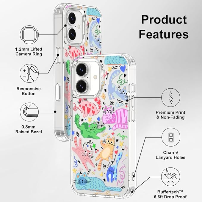 MOSNOVO for iPhone 17 Case, Shockproof Military-Grade Protection 6.6ft Drop - Image 7
