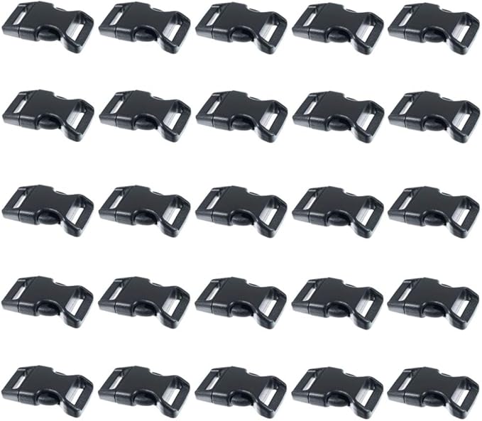 Black Plastic Side Release Buckles by ParacordPlanet
