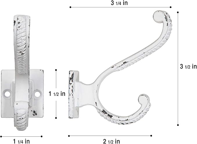Claimed Corner Iron Scroll Coat Hooks - Image 3