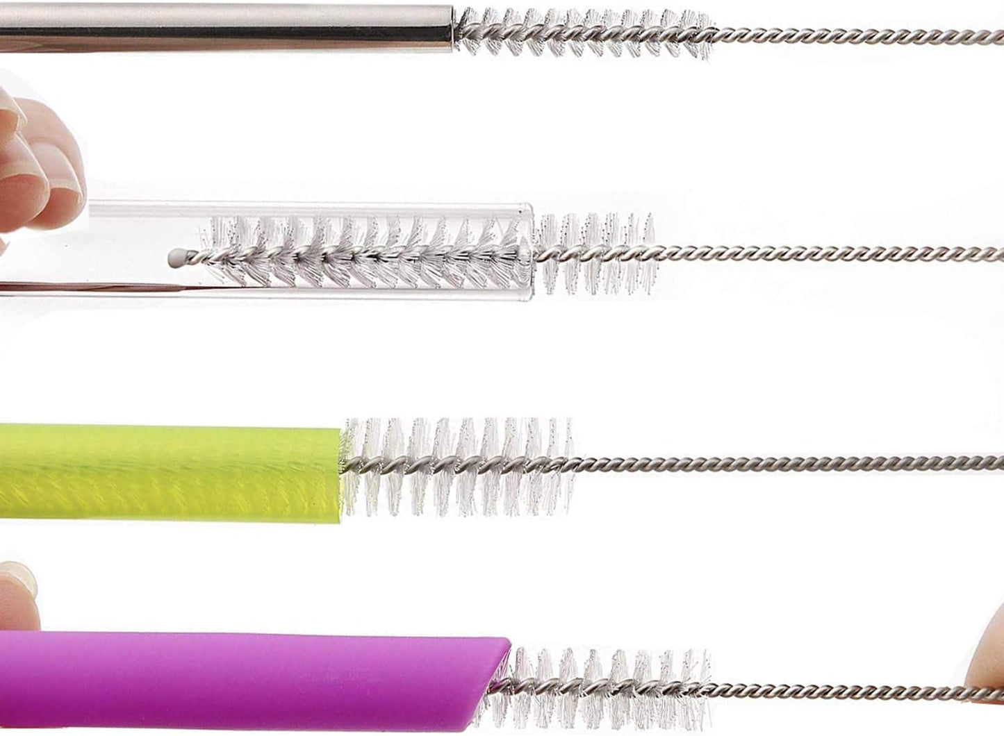 Straw Brush, Nylon Pipe Tube Cleaner 8.2-ihch X 2/5-inch Set of 10