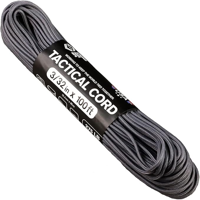 Atwood Rope MFG 275 Tactical Paracord 100 Feet 4-Strand Core Nylon Parachute by AtwoodRopeMFG