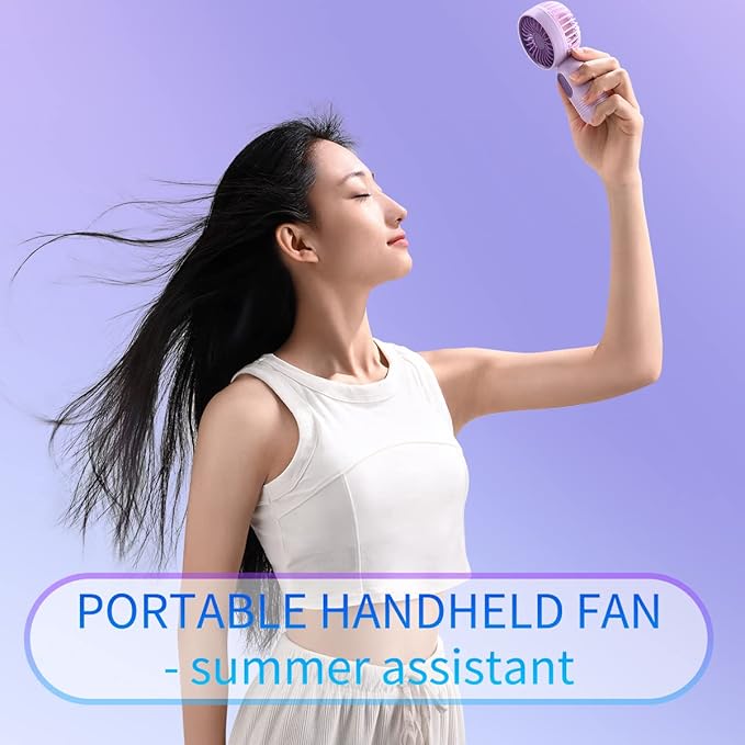 Mini Portable Fan 3 Pack, Cute Handheld Battery Operated Lightweight Small - Image 5