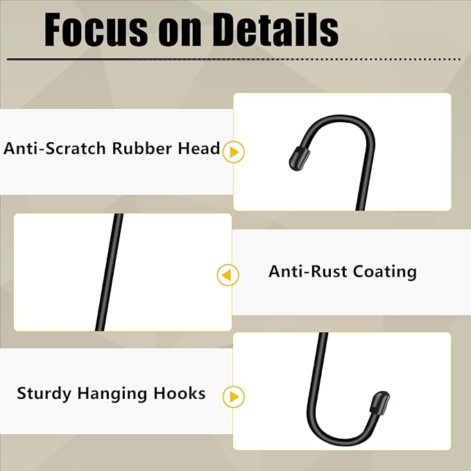 Dpyrrhic 6 Pack 10 Inch Large S Hooks - Image 5