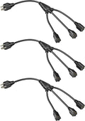 DEWENWILS Extension Cord Splitter 1 to 3, 18 Inch 16/3 Heavy Duty SJTW Wire by DEWENWILS