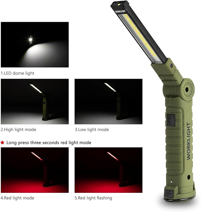 Lmaytech 3 Pack Rechargeable LED Work Lights - Image 3