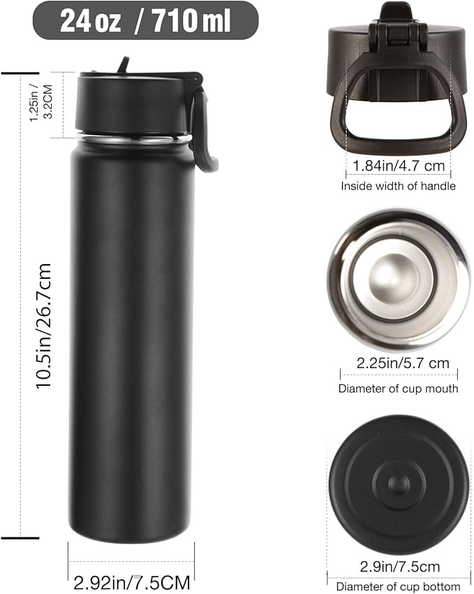 Volhoply 24oz Insulated Water Bottle - Image 2
