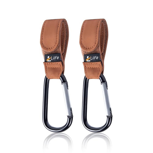 2 Pcs Brown Baby Stroller Hooks by LilFe