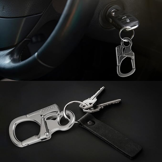 Ahiller Carabiner Clip, Double Anti-Misopening Locking Design, Key Ring Clip - Image 2