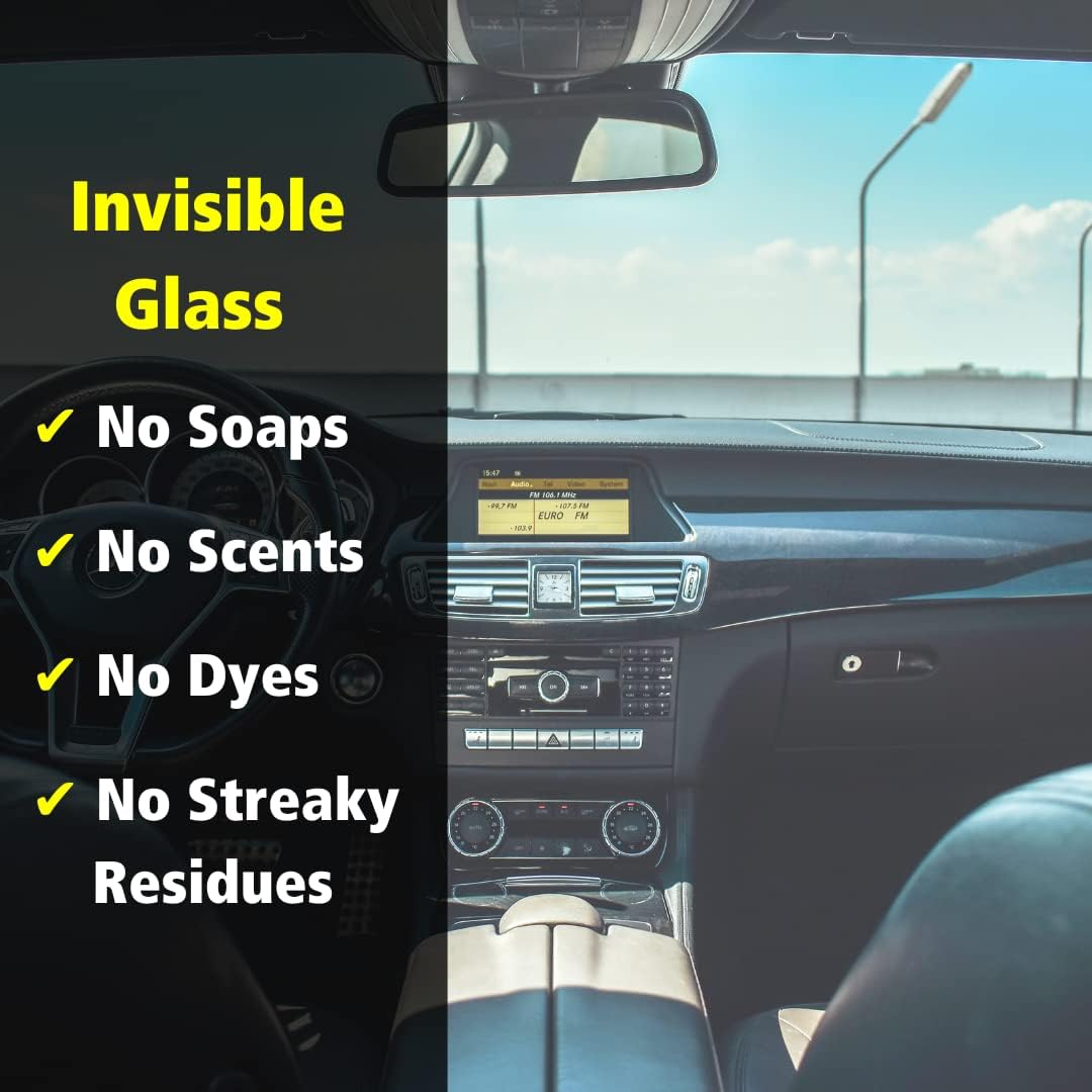Invisible Glass 91164-6PK Premium Aerosol Glass and Window Cleaner for Auto and Home Cleans Glass, Windows, Windshields, and More, Streak-Free, Ammonia-Free, Tint-Safe, 19 oz (Pack of 6)