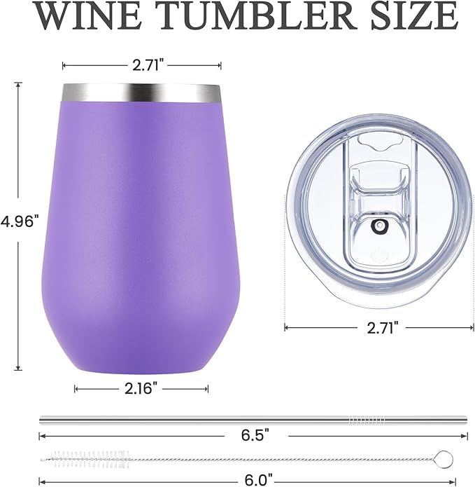 MEWAY 12oz Stainless Steel Wine Tumbler - Image 5