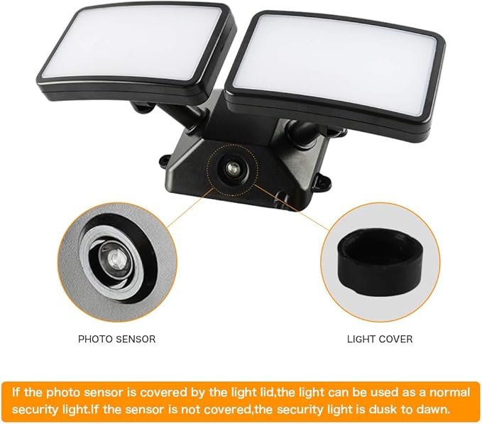 FAGUANGAO Dusk to Dawn LED Security Light, 18W Plug in Flood Light Outdoor - Image 3