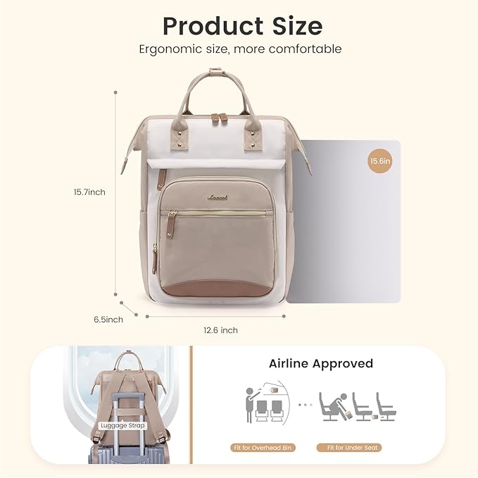 LOVEVOOK Laptop Backpack for Women Work Bag - Image 5