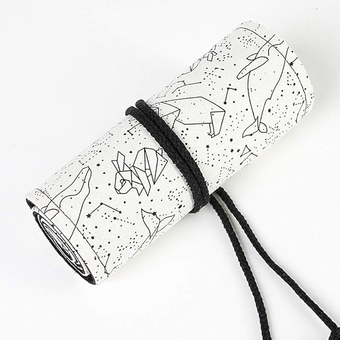 Funny live 24/36/48/72 Slots Colored Pencil Wrap Roll up Pen Holder Case - Image 6