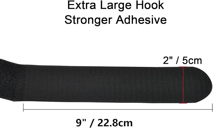 2 x 60 Inch Hook and Loop Cable Tie, 6 Pack Heavy Duty Adjustable Fastening - Image 5