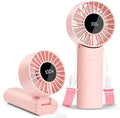 Foldable Handheld Fan, High-Speed Motor, LED Display, 10 Hours long-lasting by NEXHC